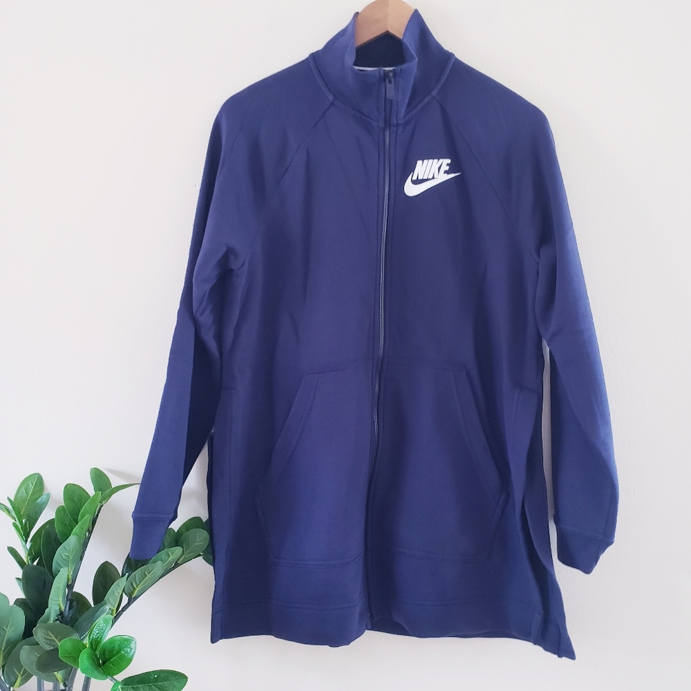 NIKE BNWT Women's Fleece Lined Sweater Jacket - Navy M